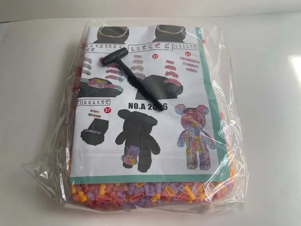 Teddy Blocks Pink Hearts Bear Building Set - 3600pcs